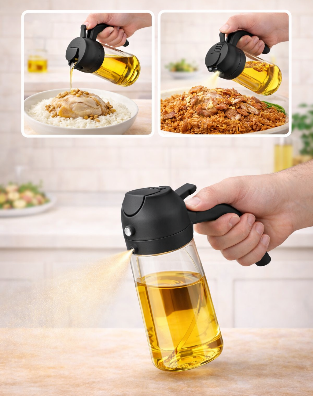 خزان زيت الرشو و السكب ثنائي الوظيفة